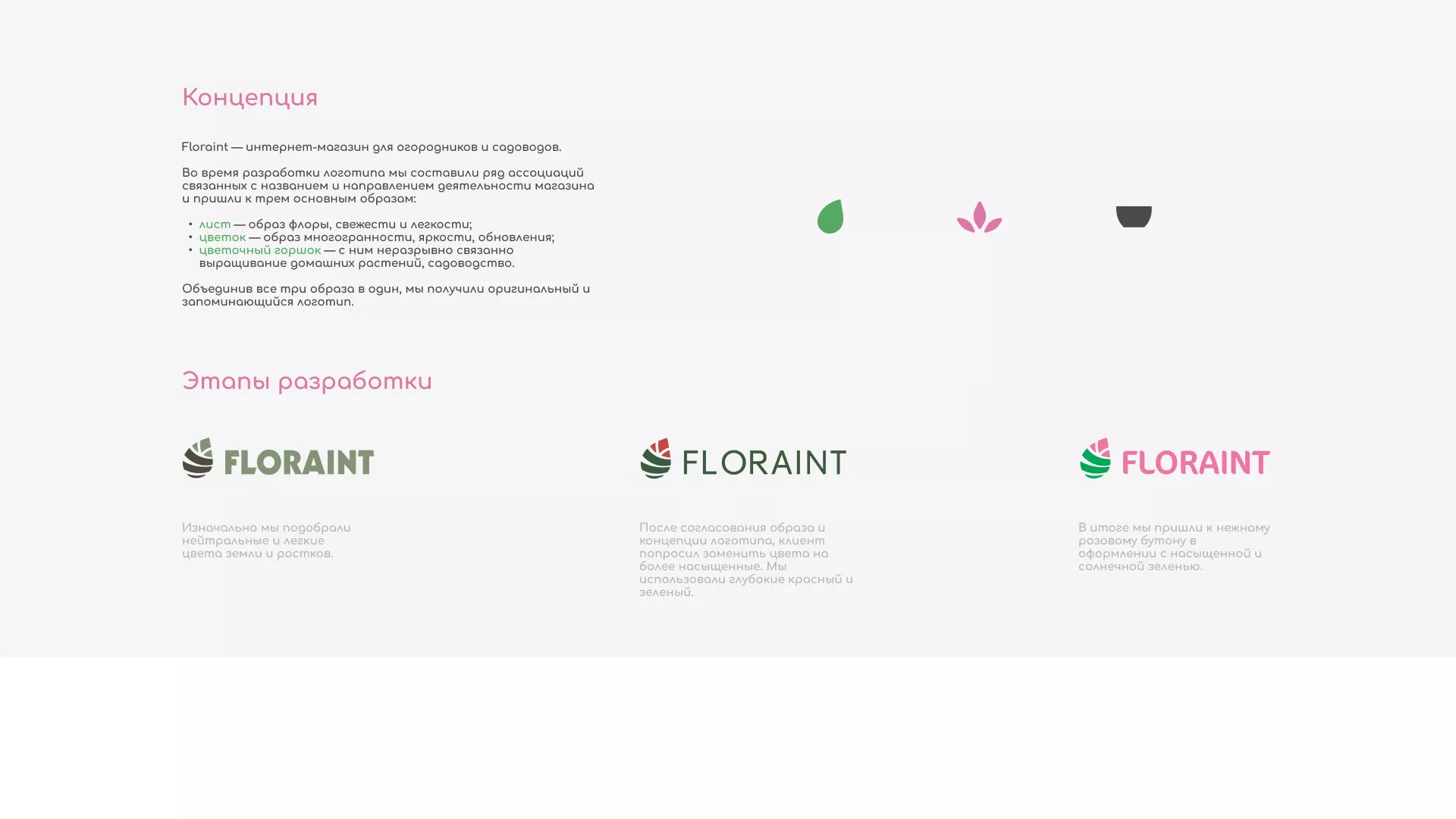 Создание логотипа и интернет-магазина «FLORAINT» в Кушве