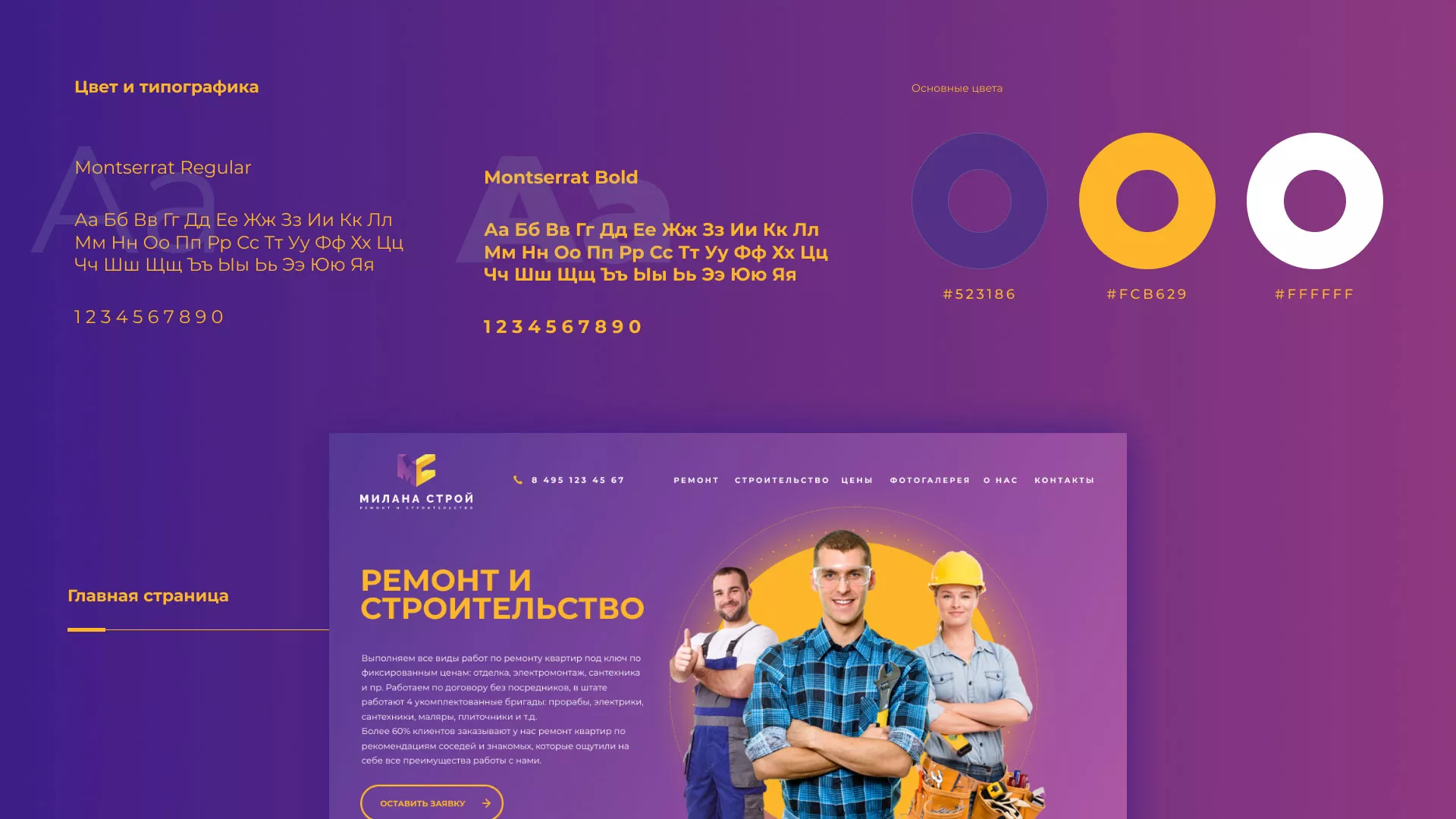 Разработка сайта строительной компании «Милана-Строй» в Кушве