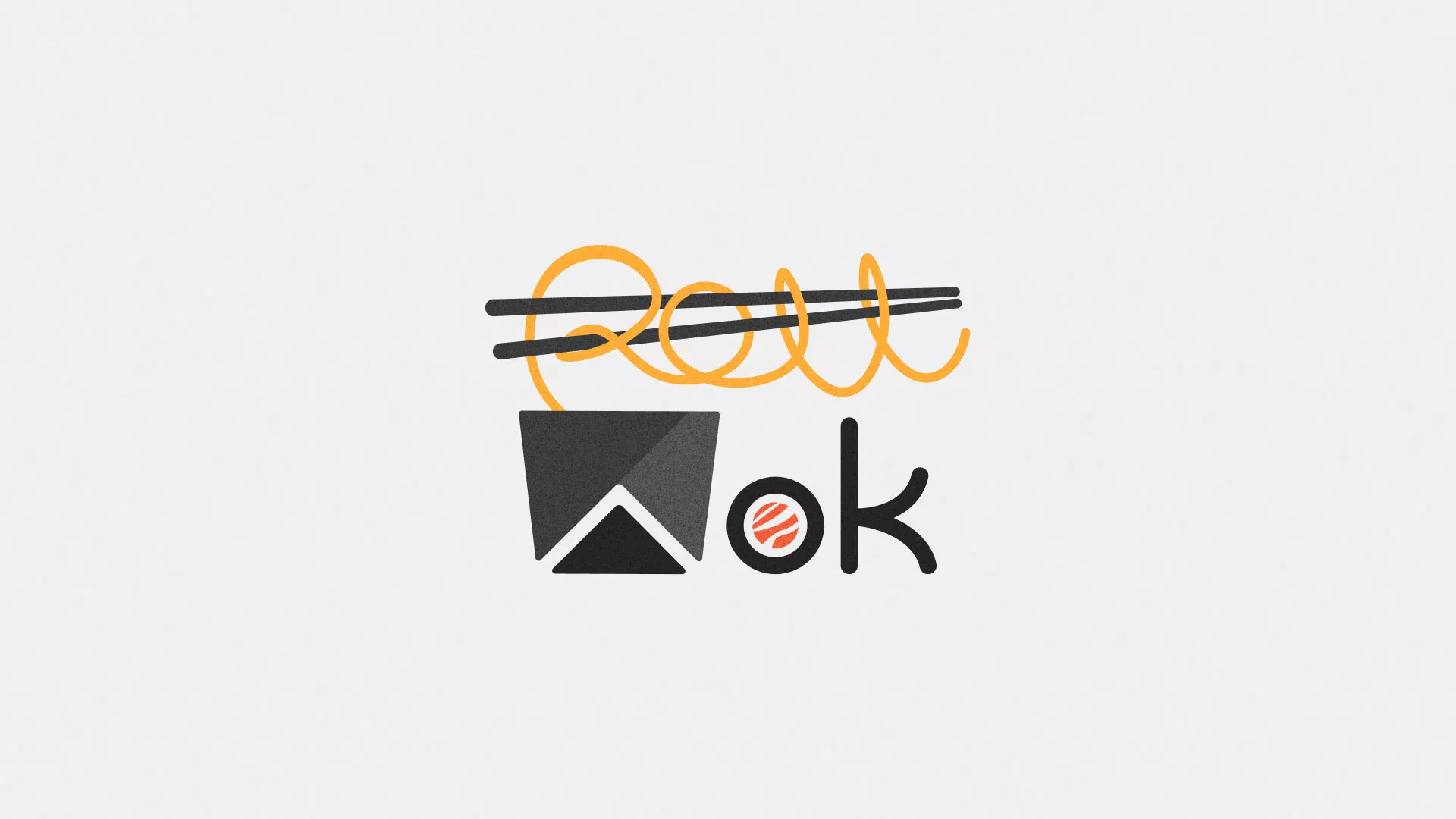 Разработка логотипа суши-бара «Roll Wok Club» в Кушве
