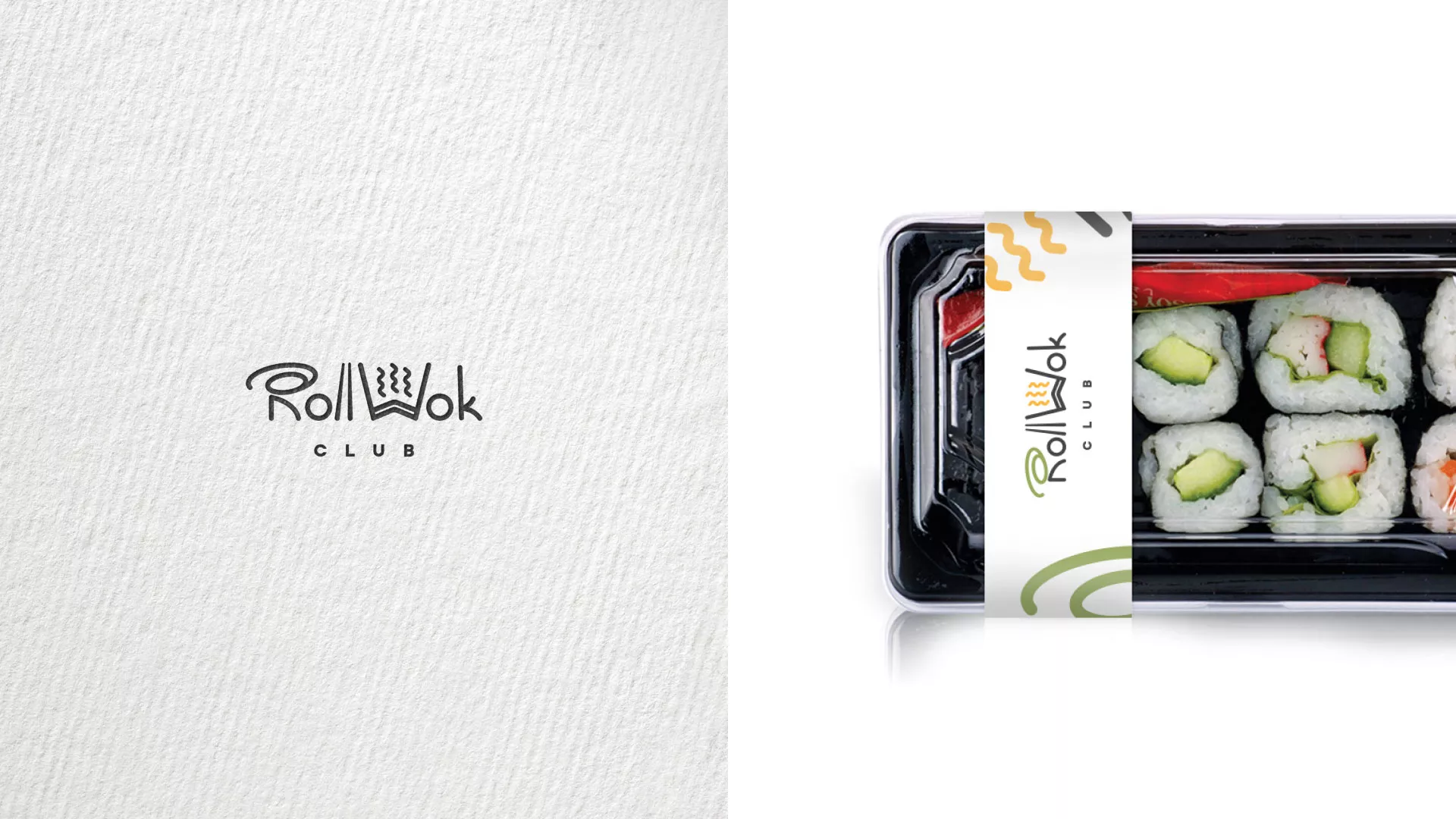Разработка наклеек для суши-бара «Roll Wok Club» в Кушве