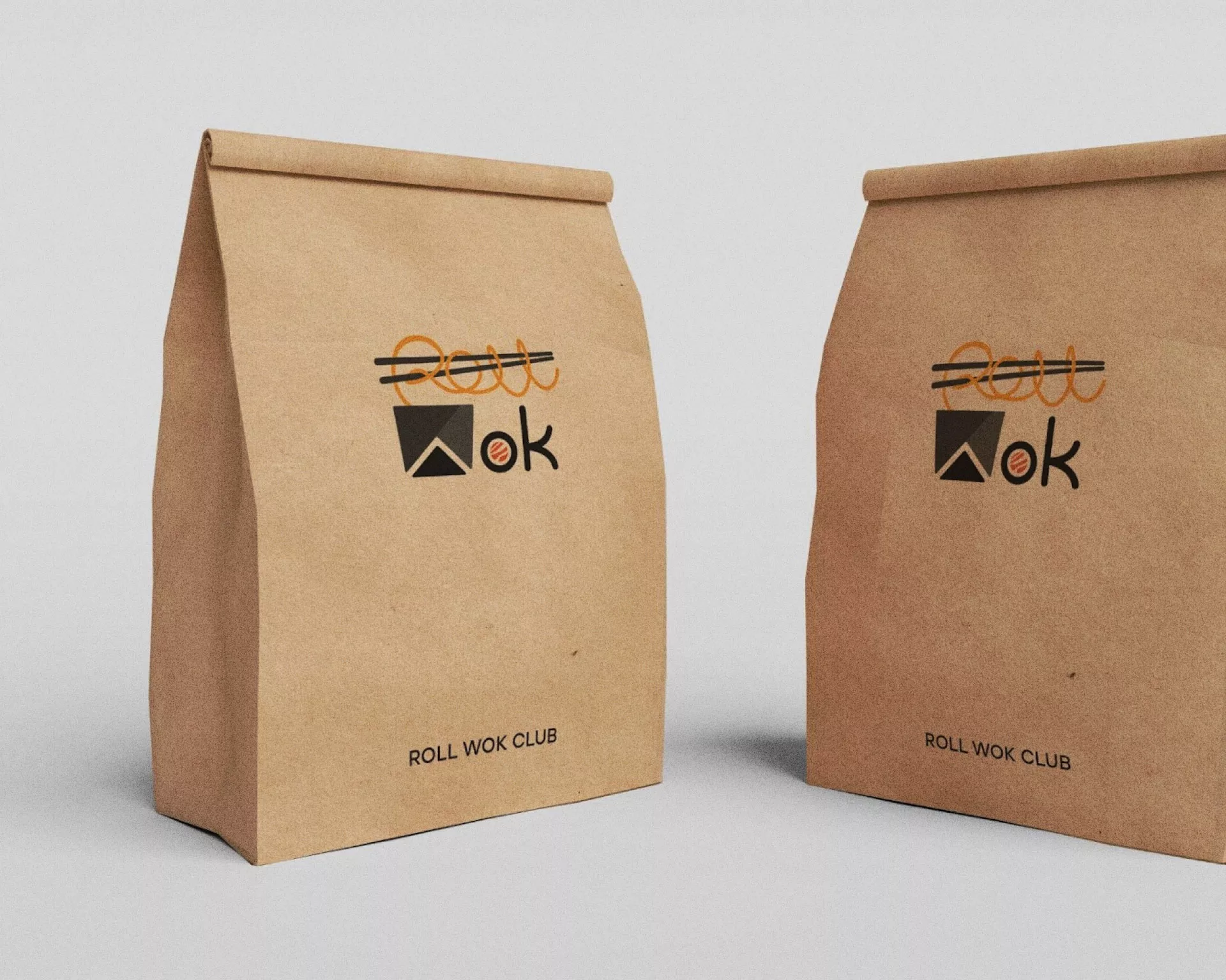 Создание дизайна упаковки суши-бара «Roll Wok Club» в Кушве